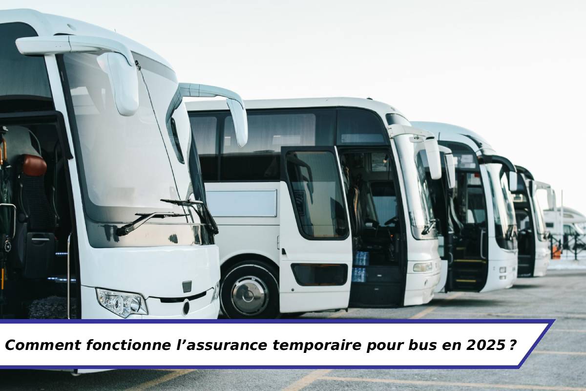 Bus stationnés couverts avec une assurance temporaire