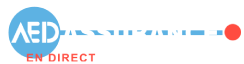 Logo AED Assurance blanc - marque déposée