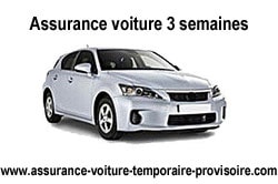 assurance voiture pour trois semaines