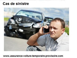 Assurance auto temporaire en cas de sinistre