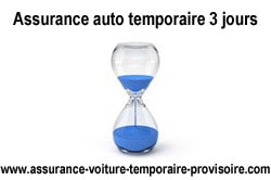 Assurance auto 3 jours représentée par un sablier