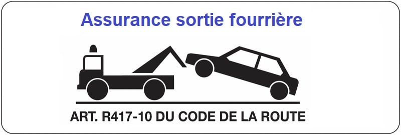 Infographie assurance sortie fourrière et article R417 du Code de la route