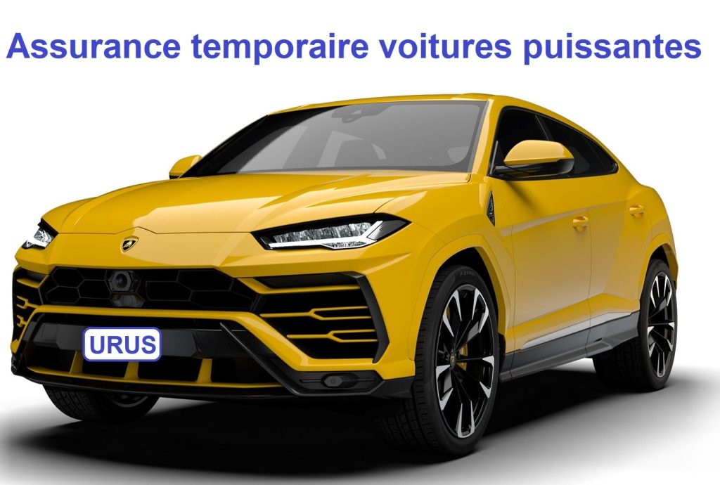Assurance temporaire Lamborghini Urus jaune – assurance provisoire voiture puissante jusqu'à 100 cv fiscaux
