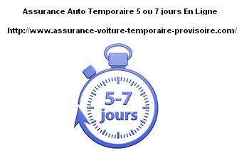 assurance voiture temporaire 5 jours ou 7 jours