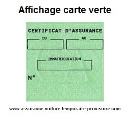 Affichage carte verte