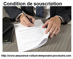 Condition de souscription assurance auto temporaire