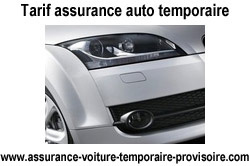tarif assurance auto temporaire