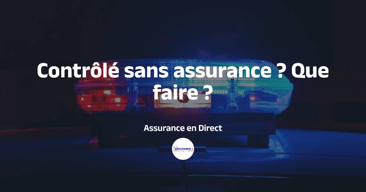Contrôle de police de voiture sans assurance